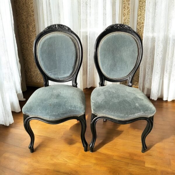 Antique Louis XV-Style Dining Chairs - Image 2