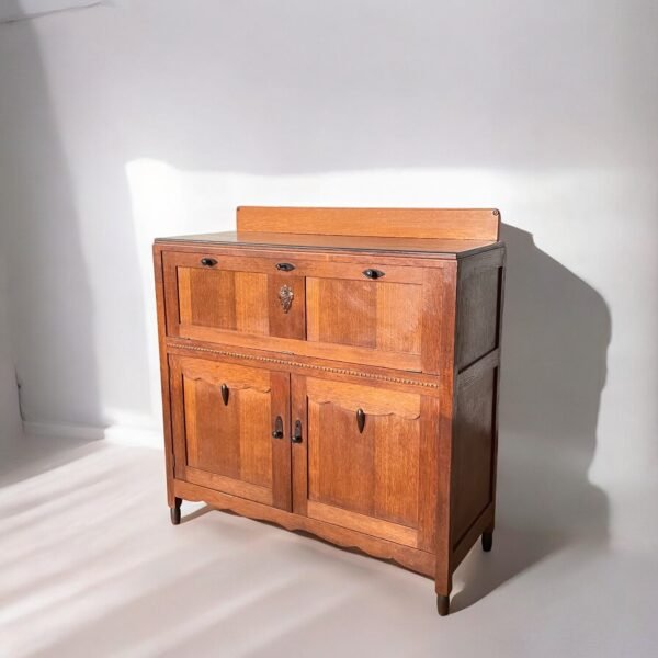 An antique oak secretary cabinet - Image 11