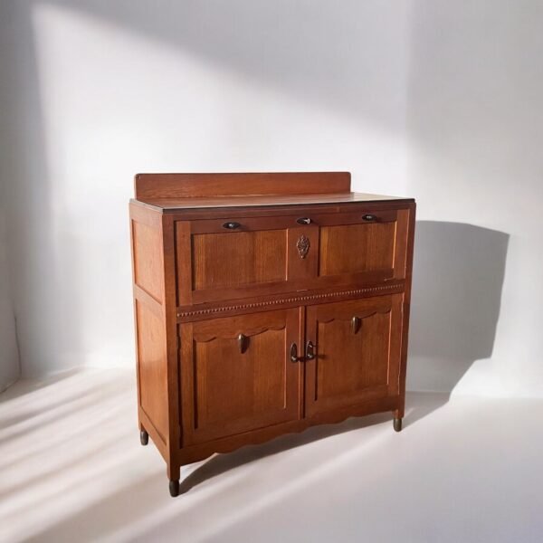 An antique oak secretary cabinet - Image 12