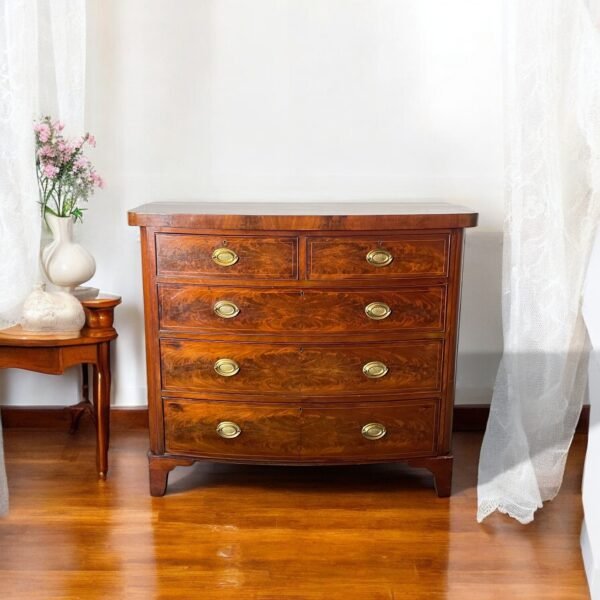 English mahogany chest of drawers - Image 2
