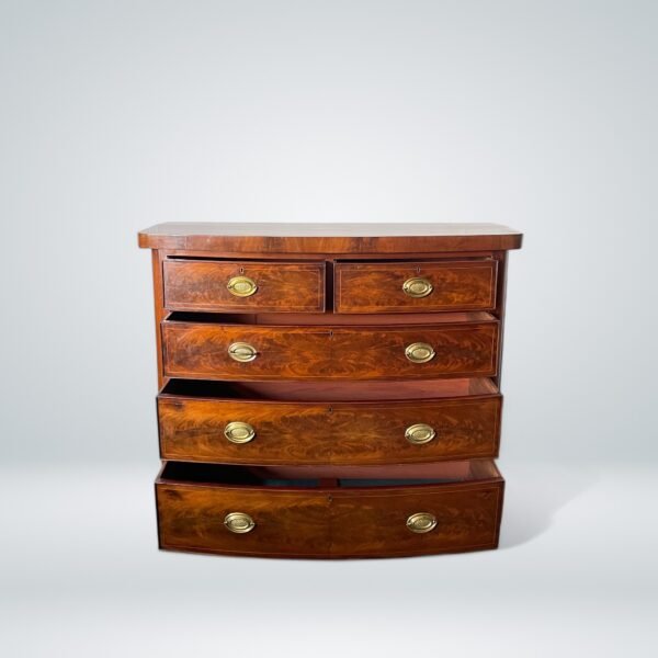 English mahogany chest of drawers - Image 3