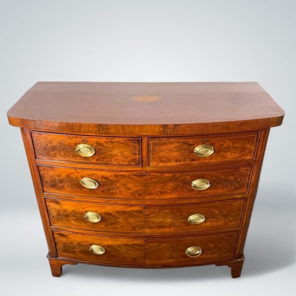 English mahogany chest of drawers - Image 5