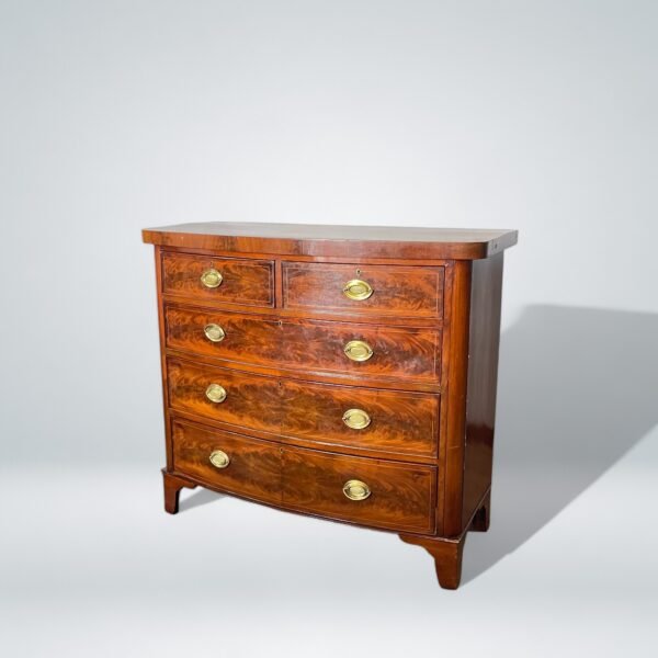 English mahogany chest of drawers - Image 6