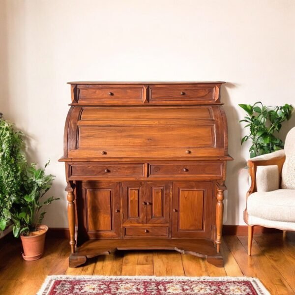 Antique Roll-Top Secretary Desk - Image 2