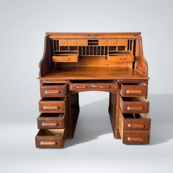 Antique Roll-Top Desk - Image 2
