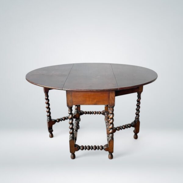 Antique Barley Twist Drop-Leaf Table - Image 2