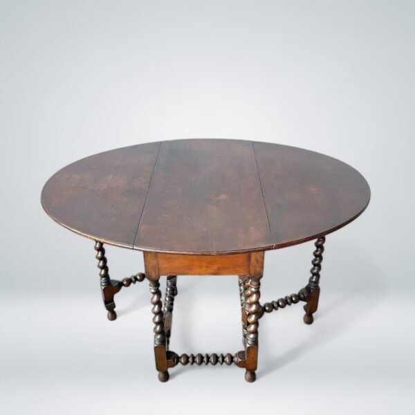 Antique Barley Twist Drop-Leaf Table - Image 3