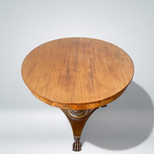 Antique Regency-Style Round Pedestal Table - Image 2
