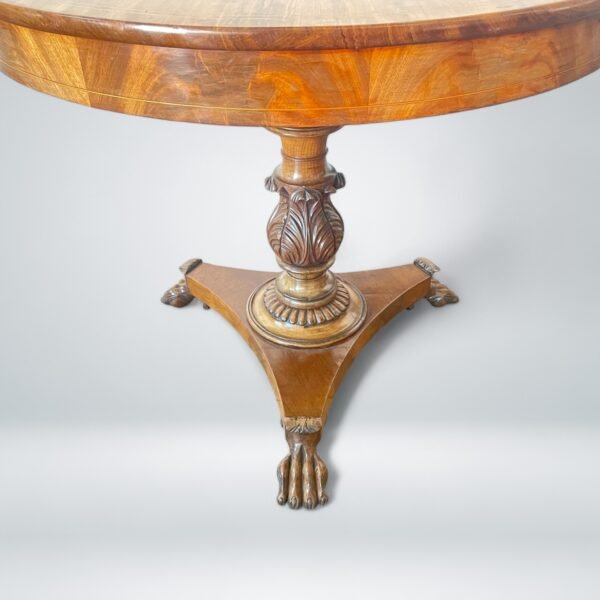 Antique Regency-Style Round Pedestal Table - Image 3