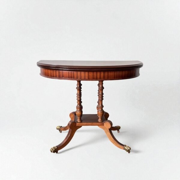 Half-moon shaped console/game table