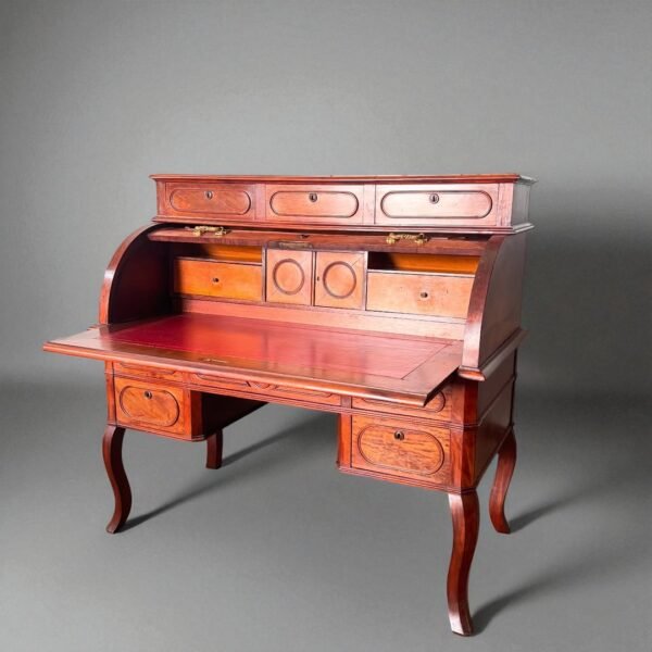 Mahogany roll-top desk - Image 3